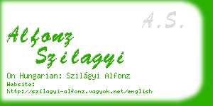 alfonz szilagyi business card