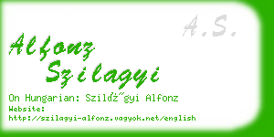 alfonz szilagyi business card